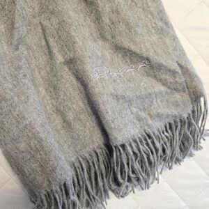 Stage Coach Soft Couch Throw Fringed Wool Cashmere Blend Small Blanket Horses